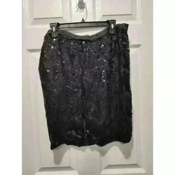 Vintage Royal Feelings 100% Pure Silk 80s Sparkly Sequin Skirt‎ Womens SMALL - Picture 4 of 7
